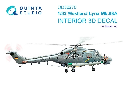 Westland Lynx Mk.88a - 3d-printed & Coloured Interior (For Revell Kits) - zdjęcie 1