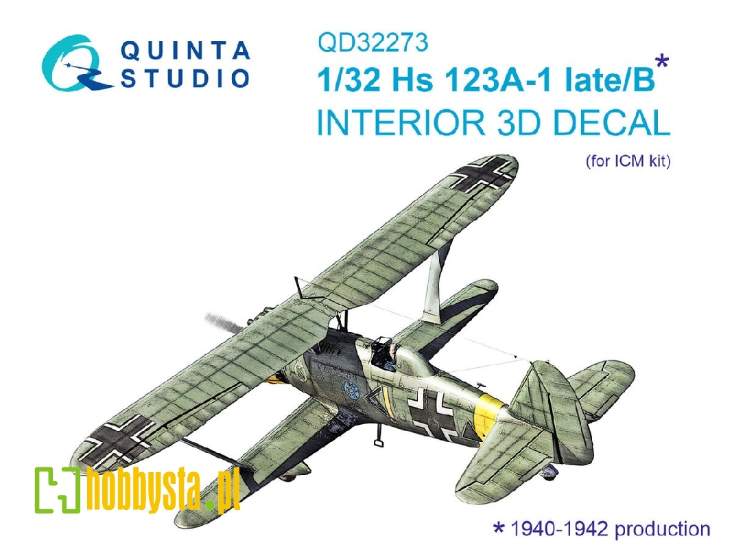 Henschel Hs 123 A-1 Late / B - 3d-printed & Coloured Interior (For Icm Kits) - zdjęcie 1