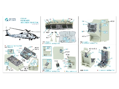 Sikorsky МН-60 R Seahawk - 3d-printed & Coloured Interior (For Kitty Hawk Kits) - zdjęcie 4