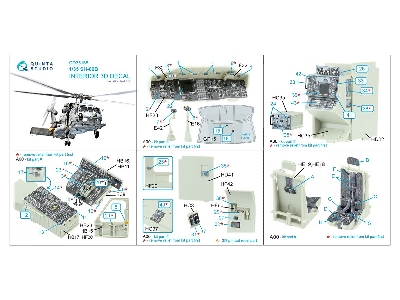 Sikorsky SН-60 B Seahawk - 3d-printed & Coloured Interior (For Kitty Hawk Kits) - zdjęcie 10