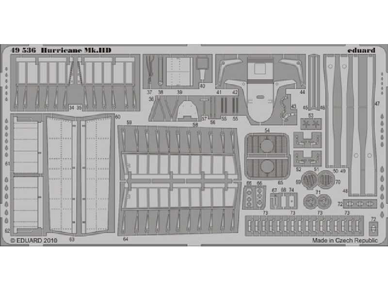  Hurricane Mk. IID S. A. 1/48 - Hasegawa - blaszki - zdjęcie 1