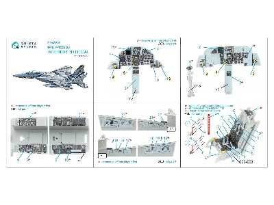 Mcdonnell Douglas F-15 D/Dj - 3d-printed & Coloured Interior On Decal Paper (For Hasegawa Kits) - zdjęcie 3