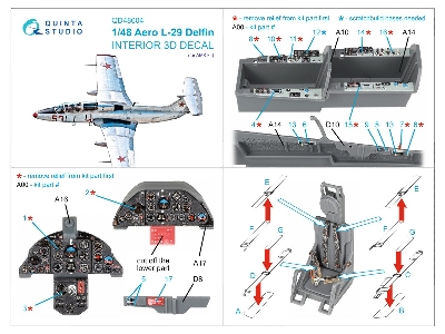 Aero L-29 Delfin - 3d-printed & Coloured Interior (For Amk Kits) - zdjęcie 9