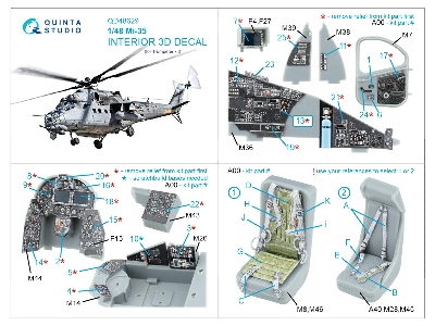 Mil Mi-35 - 3d-printed & Coloured Interior On Decal Paper (For Trumpeter Kits) - zdjęcie 3