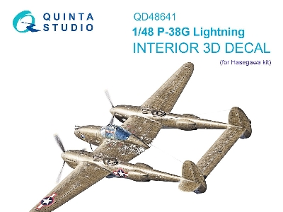 Lockheed P-38 G Lightning - 3d-printed & Coloured Interior (For Hasegawa Kits) - zdjęcie 1