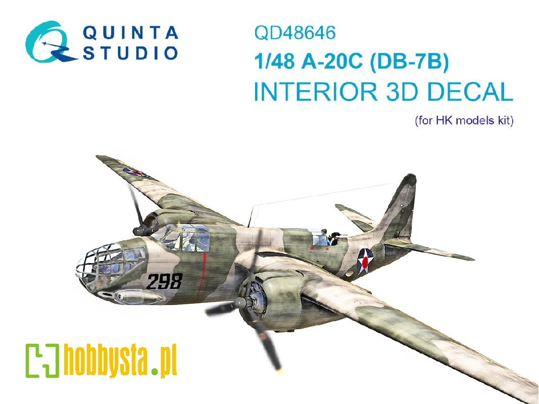 Douglas A-20 C Havoc (Db-7b) - 3d-printed & Coloured Interior (For Hkm Kits) - zdjęcie 1