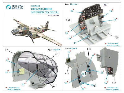 Douglas A-20 C Havoc (Db-7b) - 3d-printed & Coloured Interior (For Hkm Kits) - zdjęcie 12