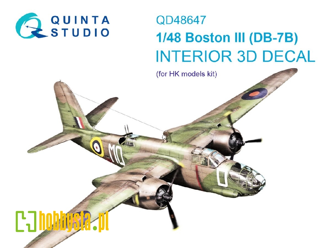 Douglas Boston Iii (Db-7b) - 3d-printed & Coloured Interior (For Hkm Kits) - zdjęcie 1