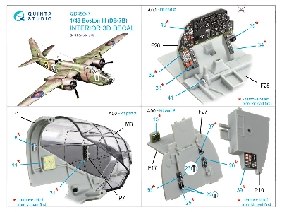 Douglas Boston Iii (Db-7b) - 3d-printed & Coloured Interior (For Hkm Kits) - zdjęcie 12
