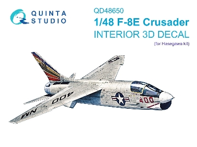 Vought F-8 E Crusader - 3d-printed & Coloured Interior (For Hasegawa And Hobby 2000 Kits) - zdjęcie 1