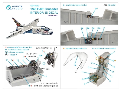 Vought F-8 E Crusader - 3d-printed & Coloured Interior (For Hasegawa And Hobby 2000 Kits) - zdjęcie 9