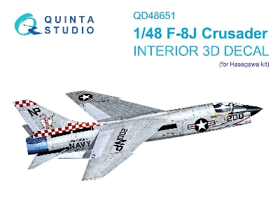 Vought F-8 J Crusader - 3d-printed & Coloured Interior (For Hasegawa And Hobby 2000 Kits) - zdjęcie 1