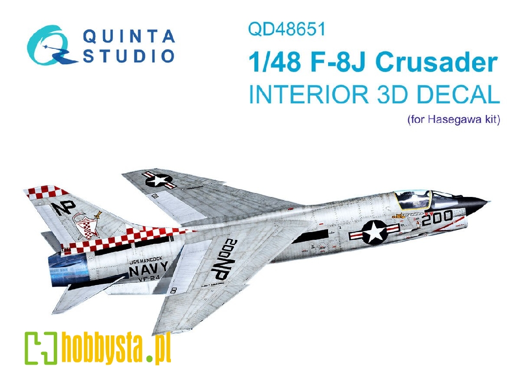 Vought F-8 J Crusader - 3d-printed & Coloured Interior (For Hasegawa And Hobby 2000 Kits) - zdjęcie 1