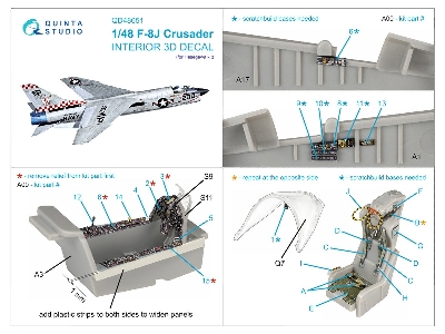 Vought F-8 J Crusader - 3d-printed & Coloured Interior (For Hasegawa And Hobby 2000 Kits) - zdjęcie 9