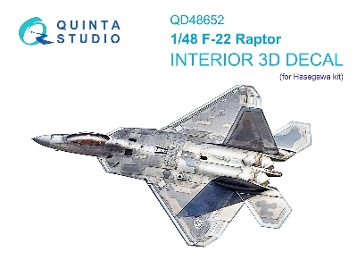 Lockheed Martin F-22 Raptor - 3d-printed & Coloured Interior (For Hasegawa Kits) - zdjęcie 1