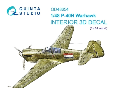 Curtiss P-40 N Warhawk - 3d-printed & Coloured Interior (For Eduard Kits) - zdjęcie 1