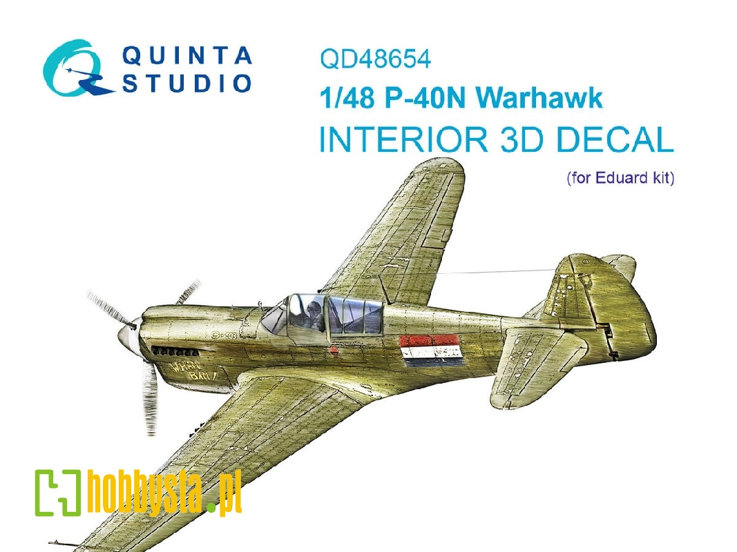 Curtiss P-40 N Warhawk - 3d-printed & Coloured Interior (For Eduard Kits) - zdjęcie 1