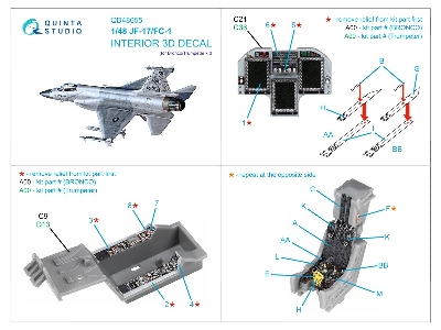 Pac/Cac Jf-17/Fc-1 - 3d-printed & Coloured Interior (For Bronco And Trumpeter) Kits) - zdjęcie 9