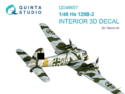 Henschel Hs-129 B-2 - 3d-printed & Coloured Interior (For Takom Kits) - zdjęcie 1
