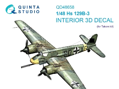 Henschel Hs-129 B-3 - 3d-printed & Coloured Interior (For Takom Kits) - zdjęcie 1