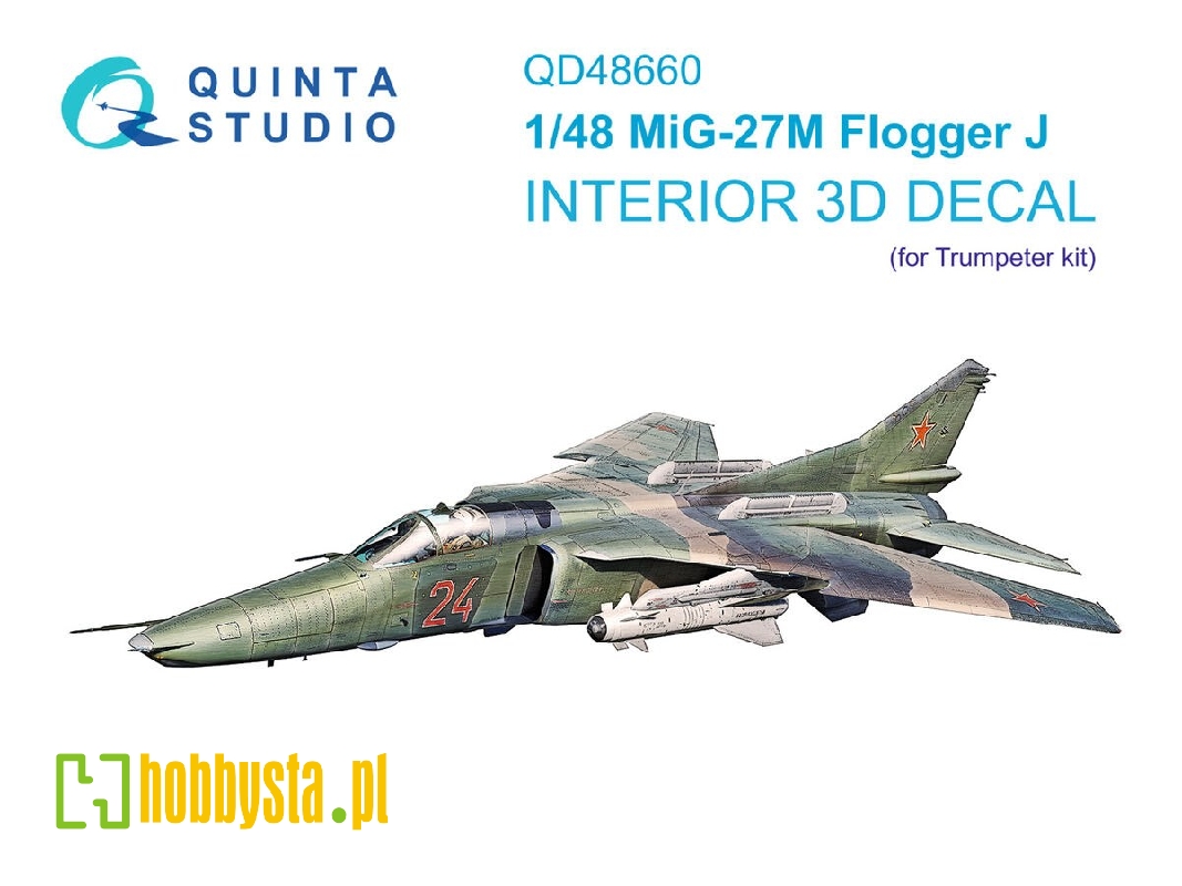 Mig-27 M Flogger-j - 3d-printed & Coloured Interior (For Trumpeter Kits) - zdjęcie 1
