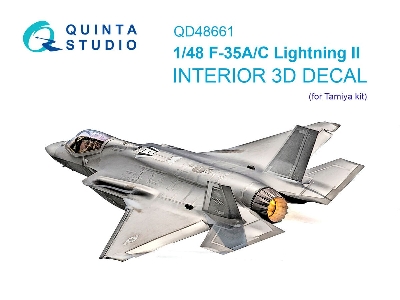 Lockheed Martin F-35 A/C Lightning Ii - 3d-printed & Coloured Interior (For Tamiya Kits) - zdjęcie 1