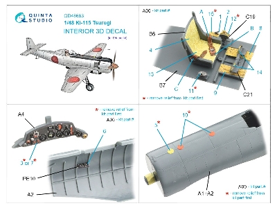 Nakajima Ki-115 Tsurugi - 3d-printed & Coloured Interior (For Eduard Kits) - zdjęcie 10