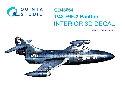 Grumman F9f-2 Panther - 3d-printed & Coloured Interior (For Trumpeter Kits) - zdjęcie 1