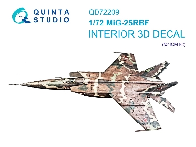 Mig-25 Rbf - 3d-printed & Coloured Interior On Decal Paper (For Icm Kits) - zdjęcie 2