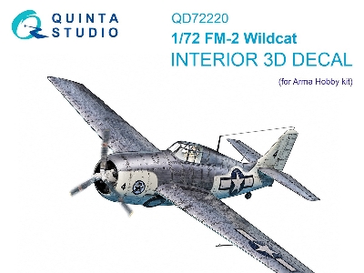 Fm-2 Wildcat - 3d-printed & Coloured Interior On Decal Paper (For Arma Hobby Kits) - zdjęcie 2