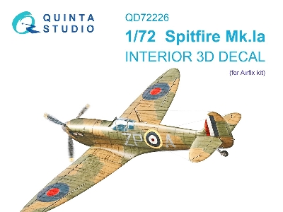Supermarine Spitfire Mk.Iа  - 3d-printed & Coloured Interior On Decal Paper (For Airfix Kits) - zdjęcie 2