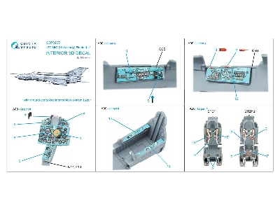 Mig-21 Bis Early - 3d-printed & Coloured Interior (For Eduard Kits) - zdjęcie 11