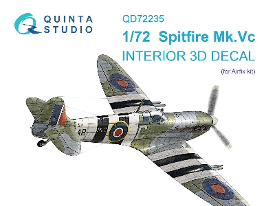 Supermarine Spitfire Mk.Vc - 3d-printed & Coloured Interior (For Airfix Kits) - zdjęcie 1