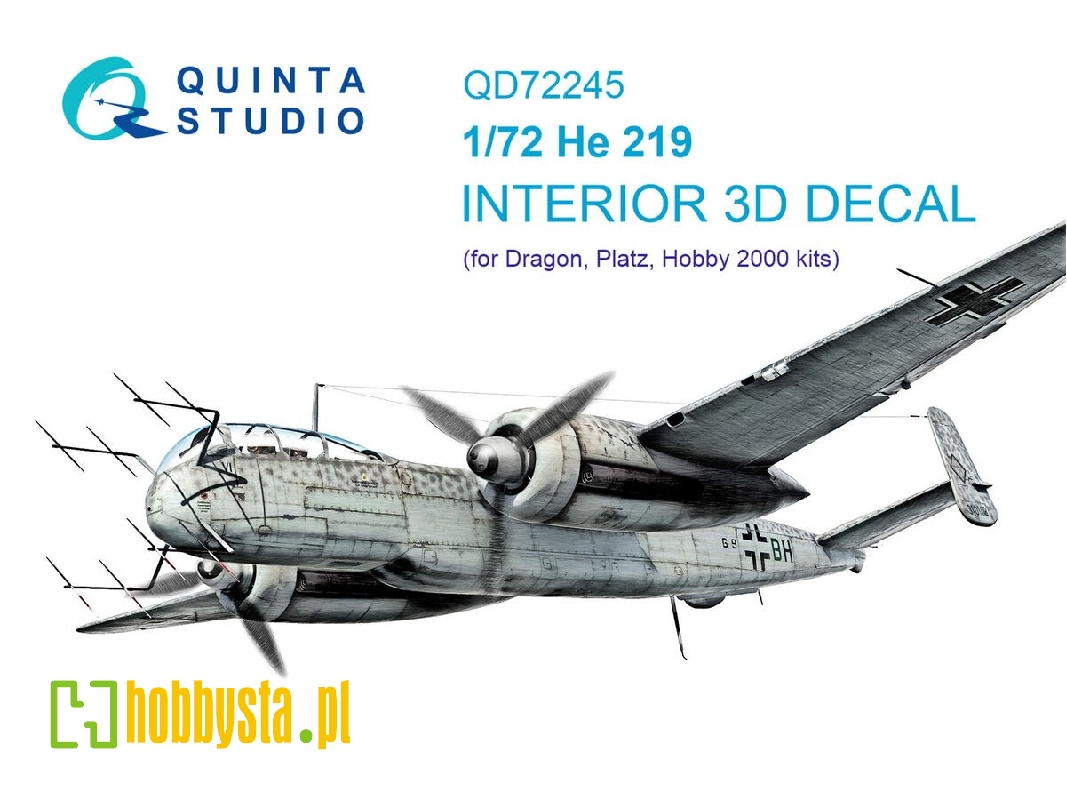 Heinkel He-219 - 3d-printed & Coloured Interior (For Dragon Kits) - zdjęcie 1