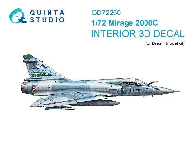 Dassault Mirage 2000 C - 3d-printed & Coloured Interior (For Dream Model Kits) - zdjęcie 1