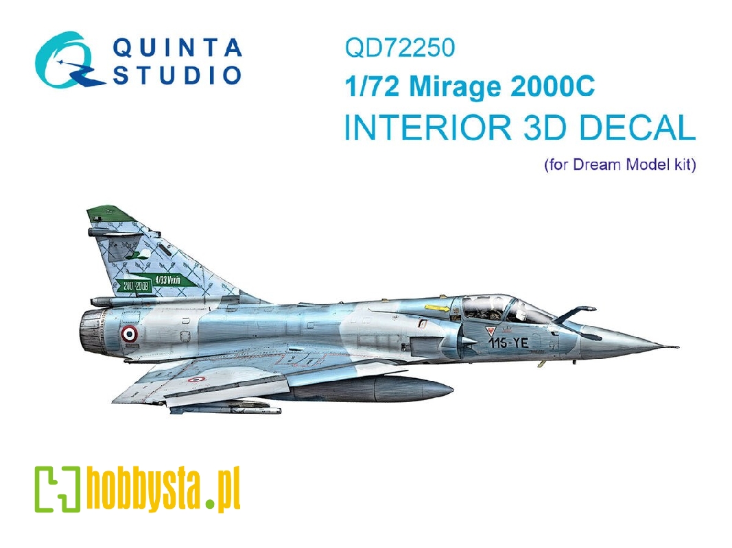 Dassault Mirage 2000 C - 3d-printed & Coloured Interior (For Dream Model Kits) - zdjęcie 1