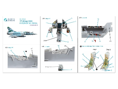 Dassault Mirage 2000 C - 3d-printed & Coloured Interior (For Dream Model Kits) - zdjęcie 10