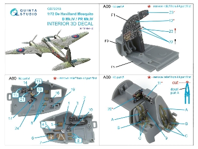 De Havilland Mosquito B Mk.Iv / Pr Mk.Iv - 3d-printed & Coloured Interior (For Tamiya Kits) - zdjęcie 11