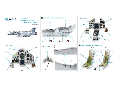 Dassault Mirage 2000 B - 3d-printed & Coloured Interior (For Modelsvit Kits) - zdjęcie 11