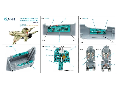 Mig-21 Mf (Gorkiy Plant) - 3d-printed & Coloured Interior (For Eduard Kits) - zdjęcie 11