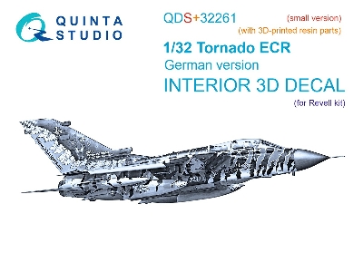 Tornado Ecr German - 3d-printed & Coloured Interior On Decal Paper With 3d-printed Resin Parts (For Revell Kits / Small Version)