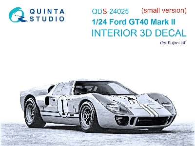 Ford Gt40 Mark Ii - 3d-printed & Coloured Interior Small Version (For Fujimi Kits) - zdjęcie 1