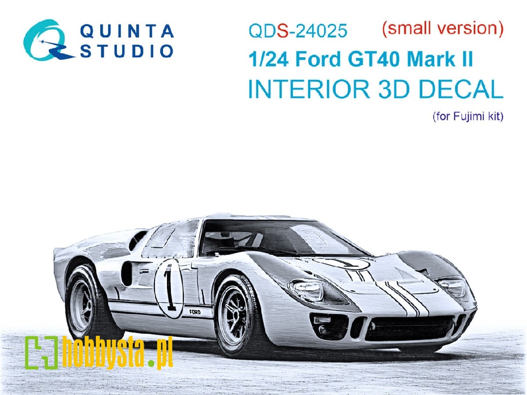 Ford Gt40 Mark Ii - 3d-printed & Coloured Interior Small Version (For Fujimi Kits) - zdjęcie 1