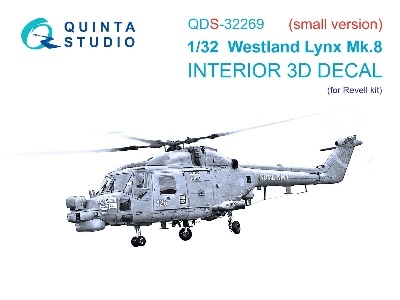 Westland Lynx Mk.8 - 3d-printed & Coloured Interior Small Version (For Revell Kits) - zdjęcie 1