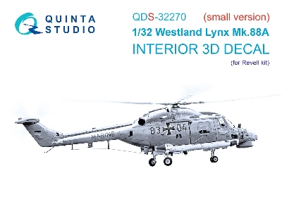 Westland Lynx Mk.88a - 3d-printed & Coloured Interior Small Version (For Revell Kits) - zdjęcie 1