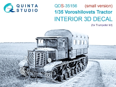 Voroshilovets Tractor - 3d-printed & Coloured Interior On Decal Paper (For Trumpeter Kits / Small Version) - zdjęcie 1