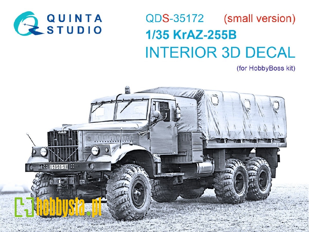 Kraz-255b - 3d-printed & Coloured Interior Small Version (For Hobby Boss Kits) - zdjęcie 1