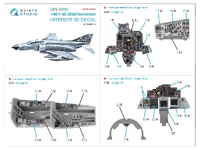Mcdonnell Douglas F-4 E 2020 Terminator - 3d-printed & Coloured Interior Small Version (For Meng Kits) - zdjęcie 9