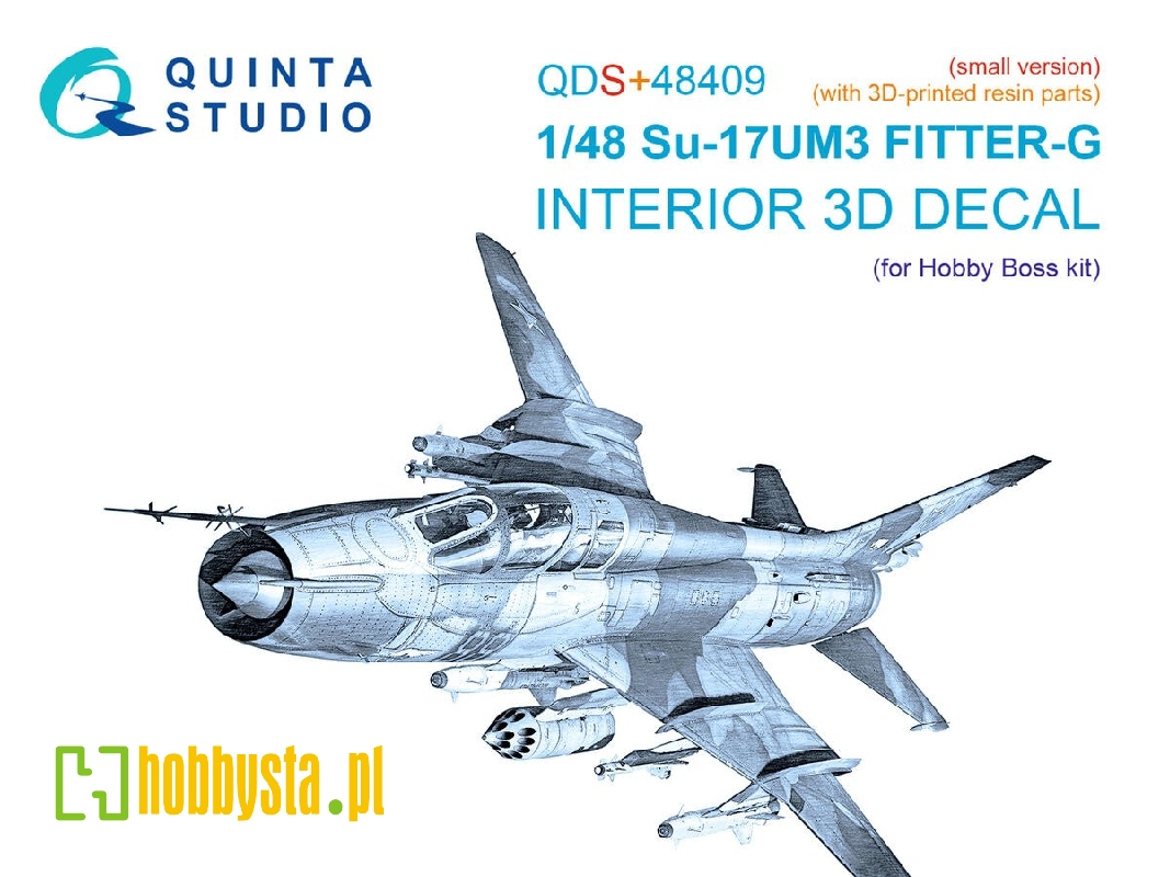 Su-17um3 - 3d-printed & Coloured Interior On Decal Paper With 3d-printed Resin Parts (For Hobby Boss / Small Version) - zdjęcie