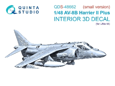Av-8b Harrier Ii Plus - 3d-printed & Coloured Interior Small Version (For Uma Kits) - zdjęcie 1